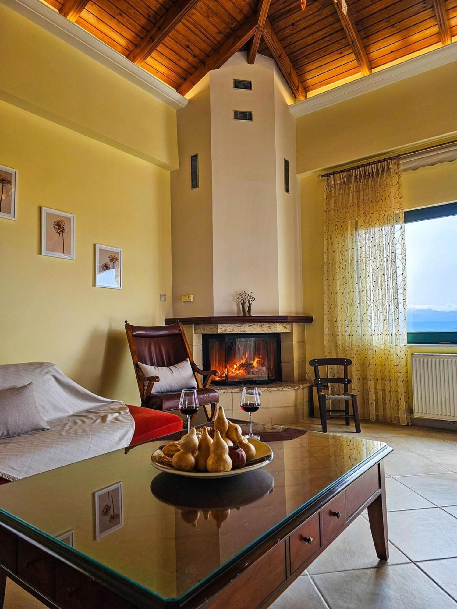 Villa Aitheras With Sea Views And Garden Sternai Luaran gambar